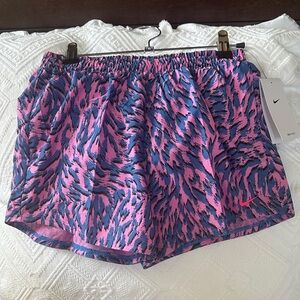 Nike Kids Abstract Pink and Blue Shorts